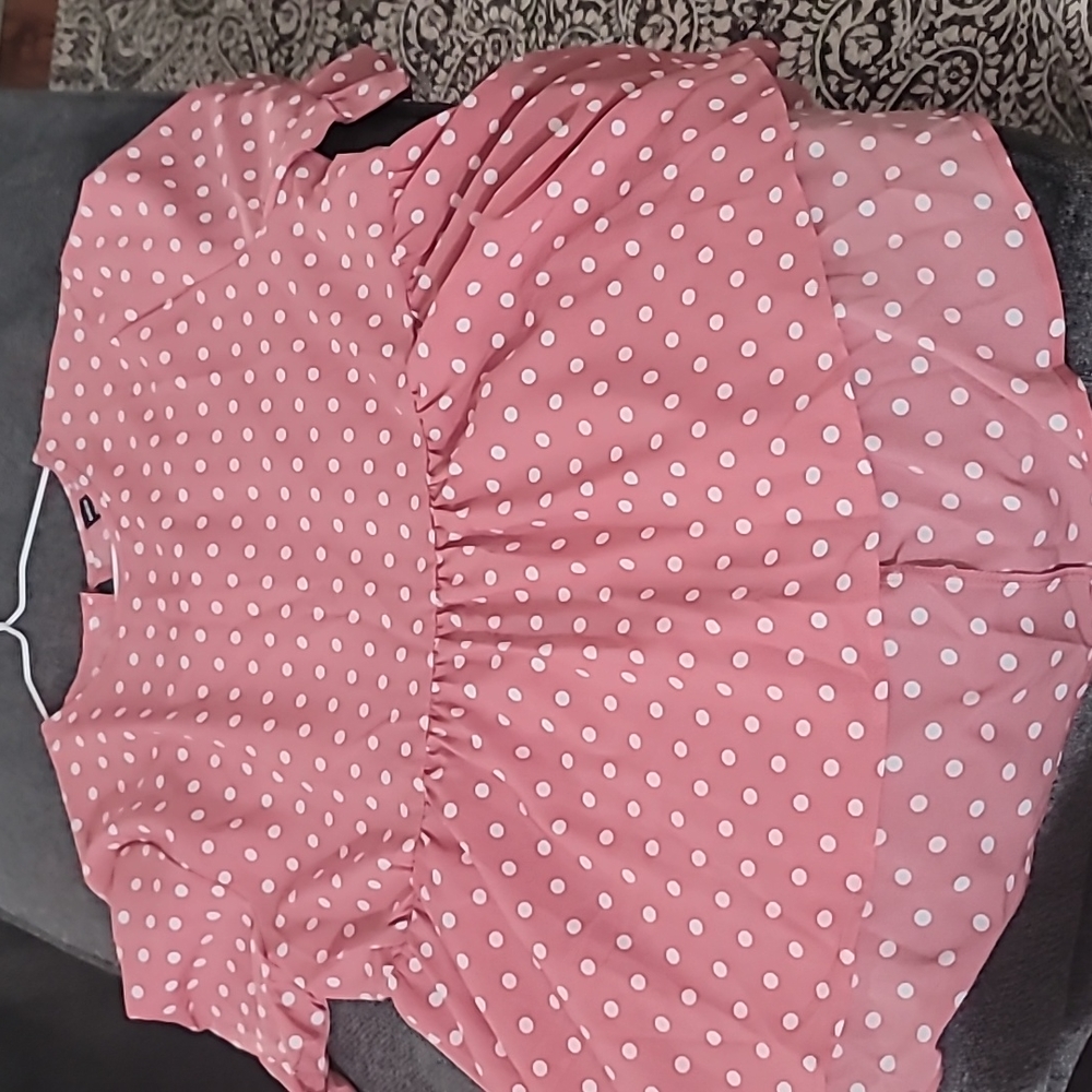 Polka dot peplum